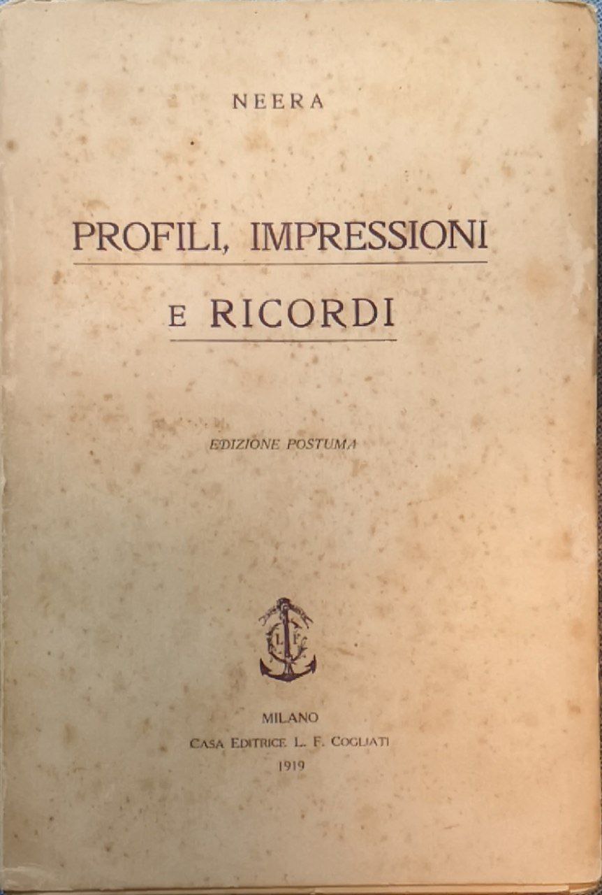 Profili, impressioni e ricordi