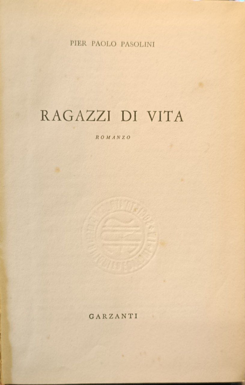 Ragazzi di vita: romanzo