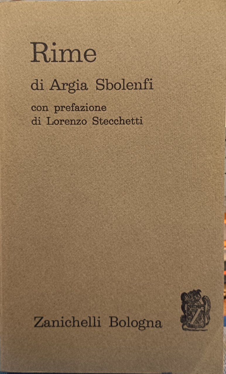 Rime di Argia Sbolenfi