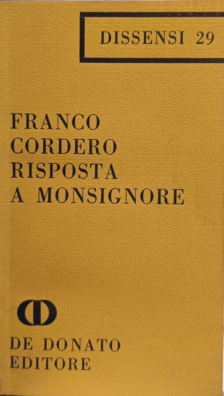 Risposta a Monsignore