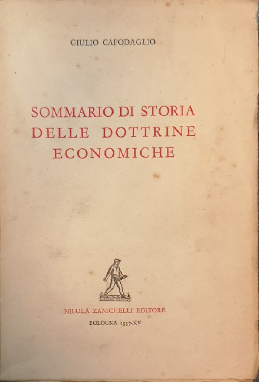 Sommario di storia delle dottrine economiche