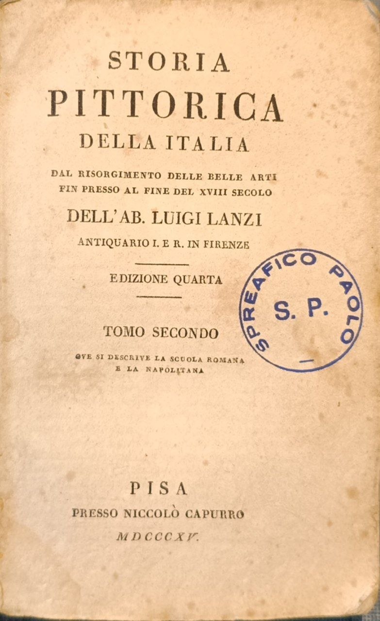 Storia pittorica della Italia. Tomo secondo