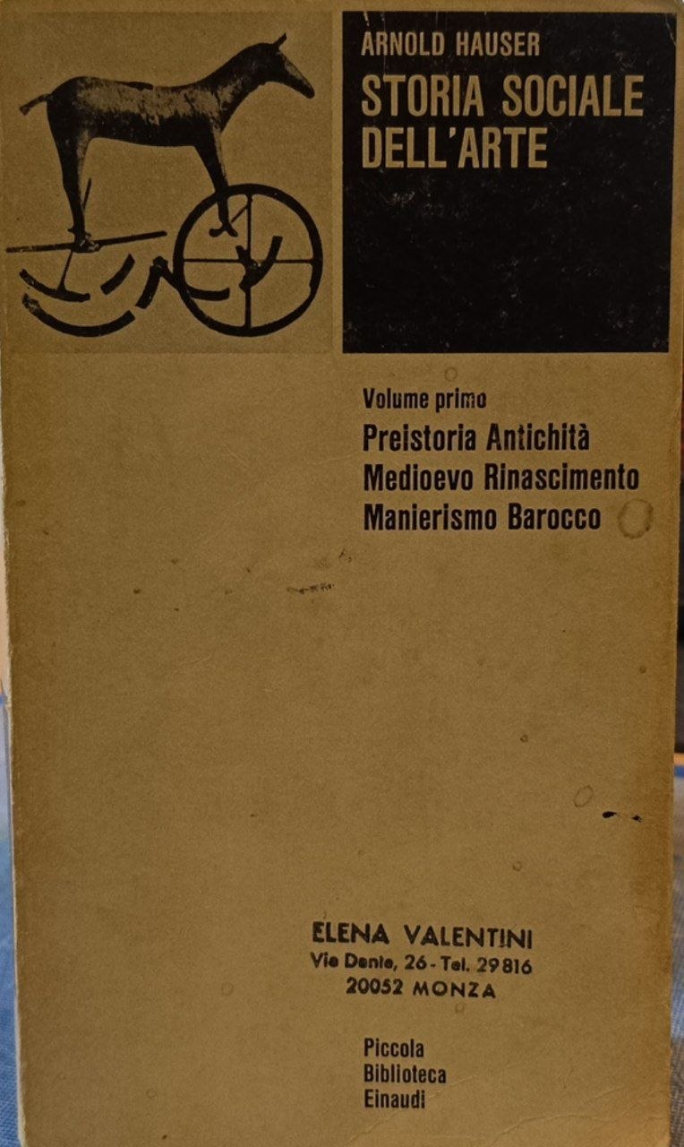 Storia Sociale dell'Arte. Vol. 1