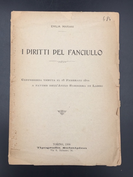 I DIRITTI del FANCIULLO. Conferenza tenuta il 16 febbraio 1908.