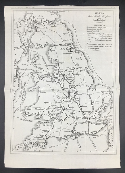 MAPPA delle STRADE di FERRO della GRAN BRETTAGNA