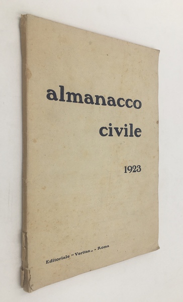 ALMANACCO CIVILE 1923. a cura della redazione de "La Ragione"