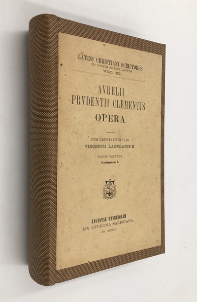 Aurelii Prudentii Clementis OPERA. Vincentius Lanfranchius ad bodonianam editionem exegit …