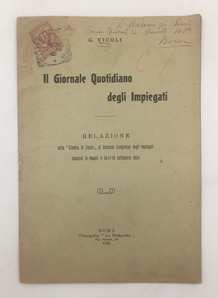 IL GIORNALE QUOTIDIANO degli IMPIEGATI. Relazione sulla "STAMPA di CLASSE" …