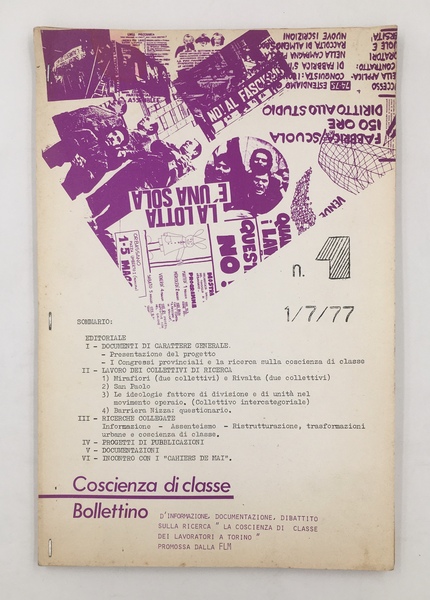 COSCIENZA di CLASSE. Bollettino d'informazione, documentazione, dibattito sulla ricerca "La …