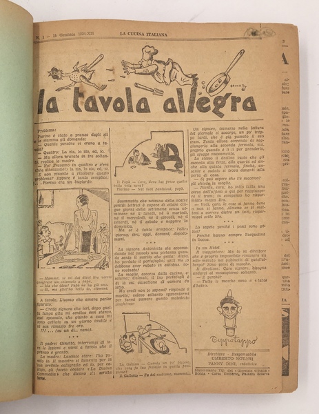 La CUCINA ITALIANA. Giornale di Gastronomia per famiglie e buongustai. …