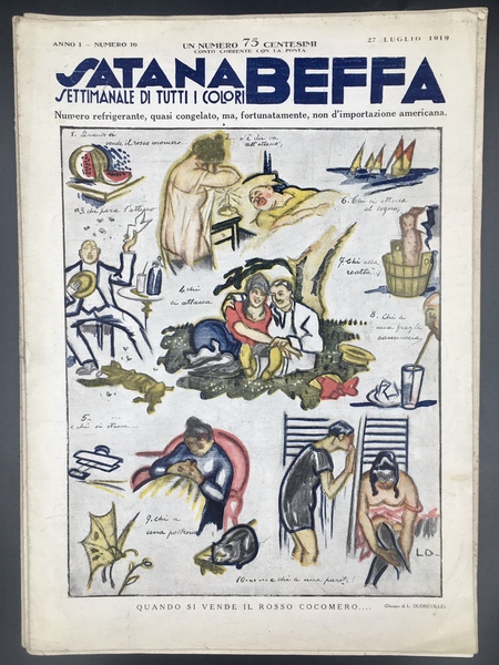 SATANA BEFFA. Settimanale di tutti i colori. Anno 1, n. …