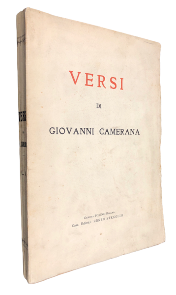 VERSI di Giovanni Camerana. Con 32 PAESAGGI disegnati e datati …