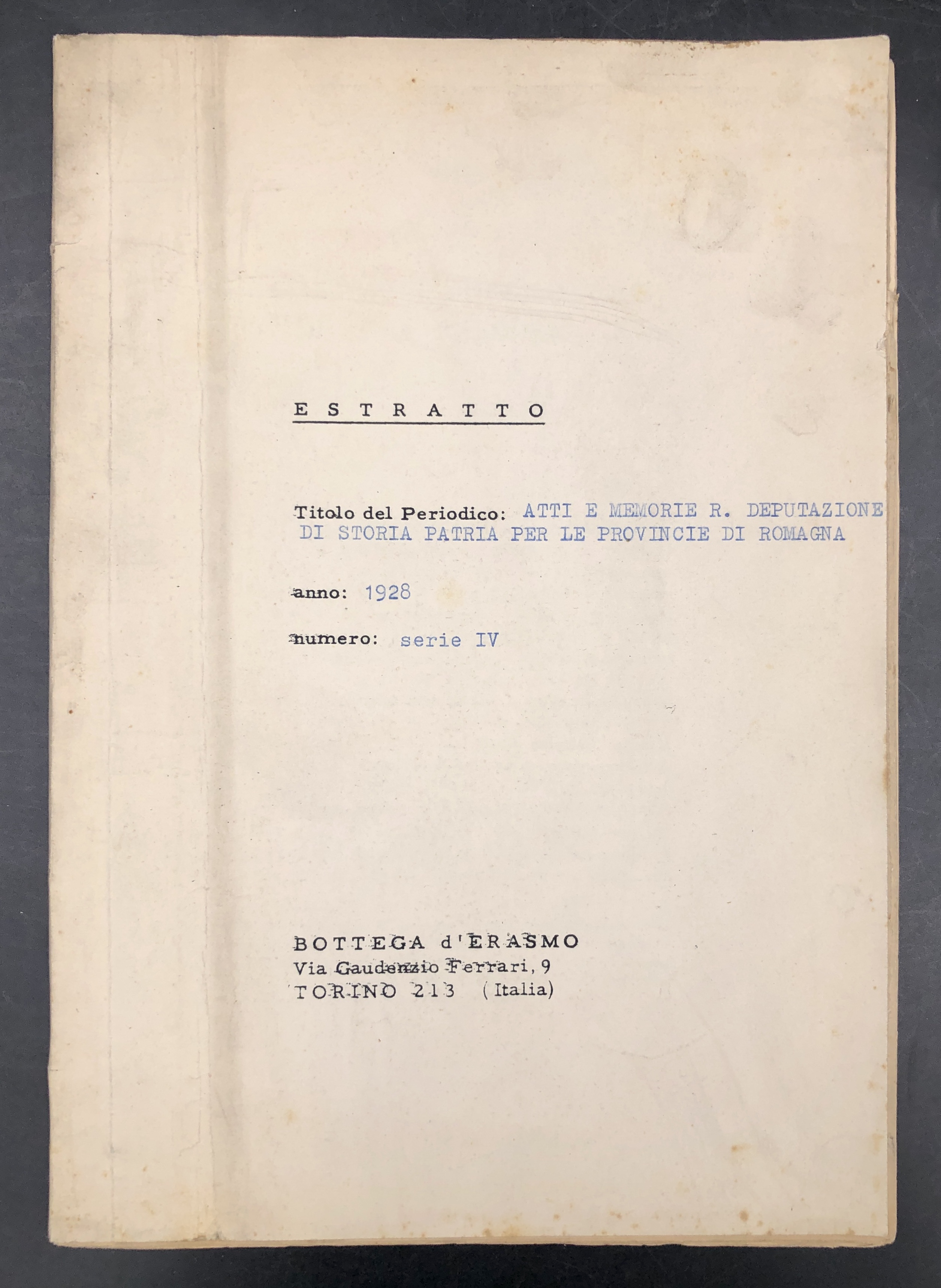 Cenni STORICI DOCUMENTATI di ZOLA PREDOSA. Corposo stralcio da: Atti …