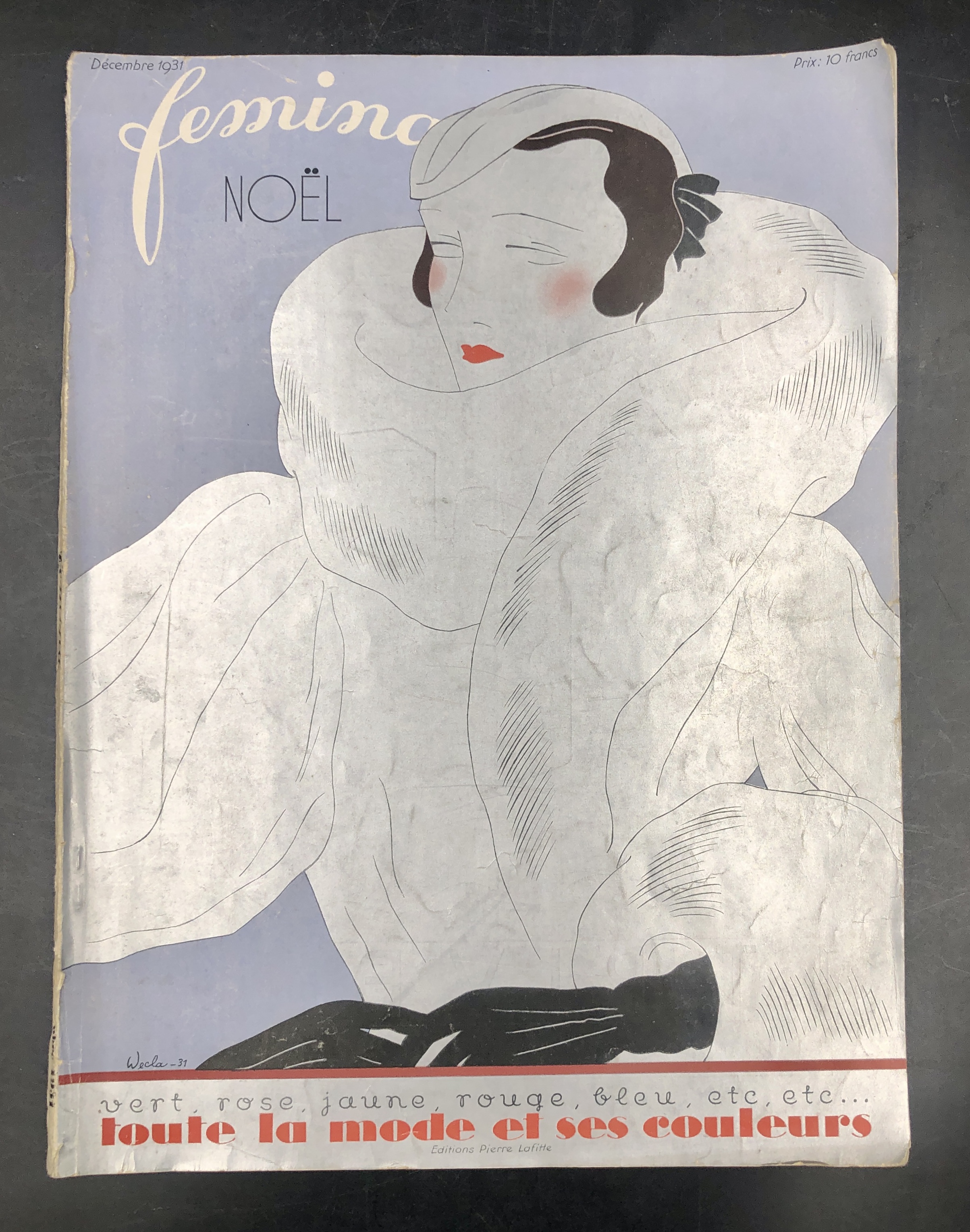 FEMINA NOËL - Décembre 1931. Vert, rose, jaune, rouge, bleu …