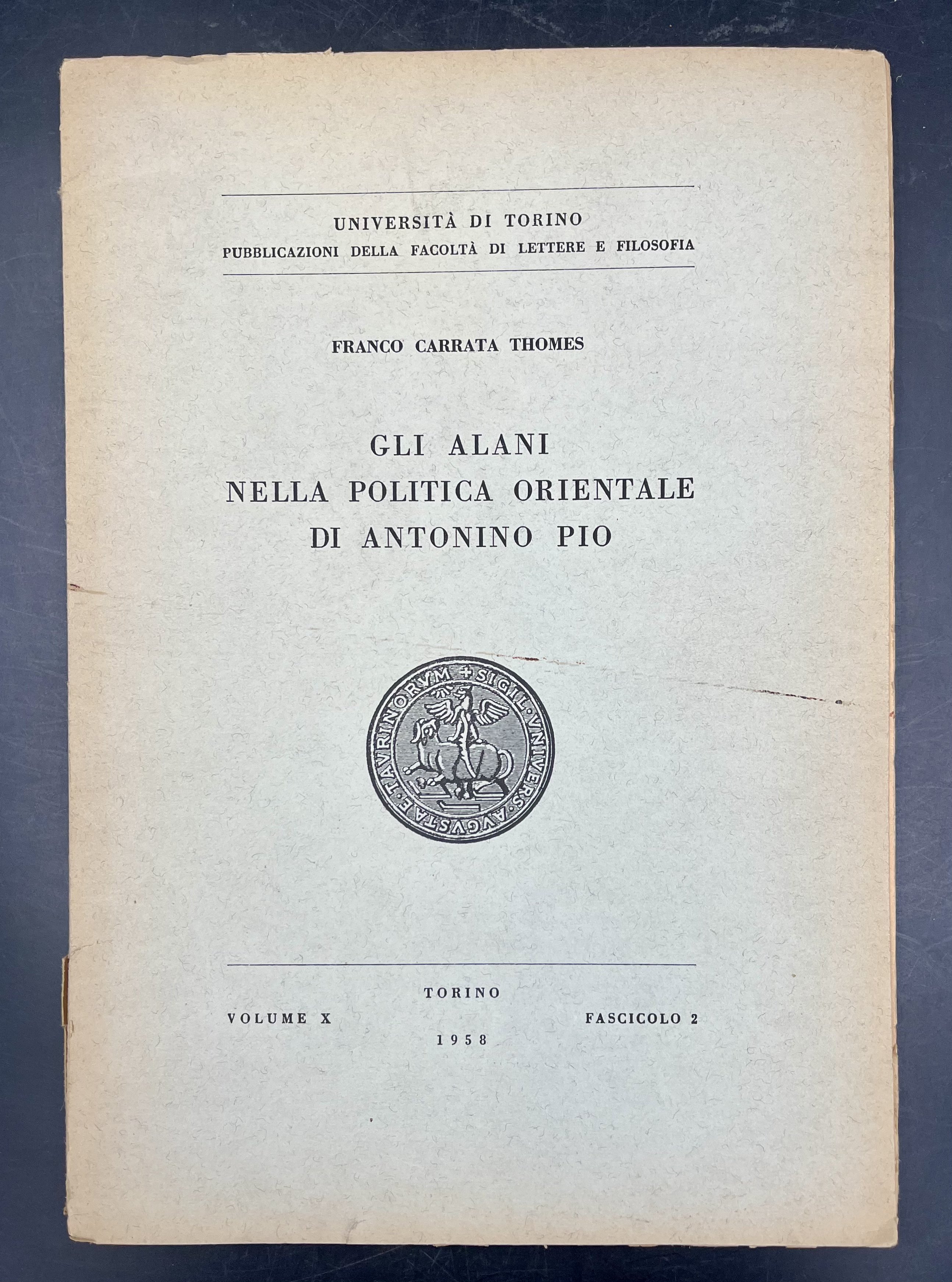 Gli ALANI nella POLITICA ORIENTALE di ANTONINO PIO. Pubblicazioni della …