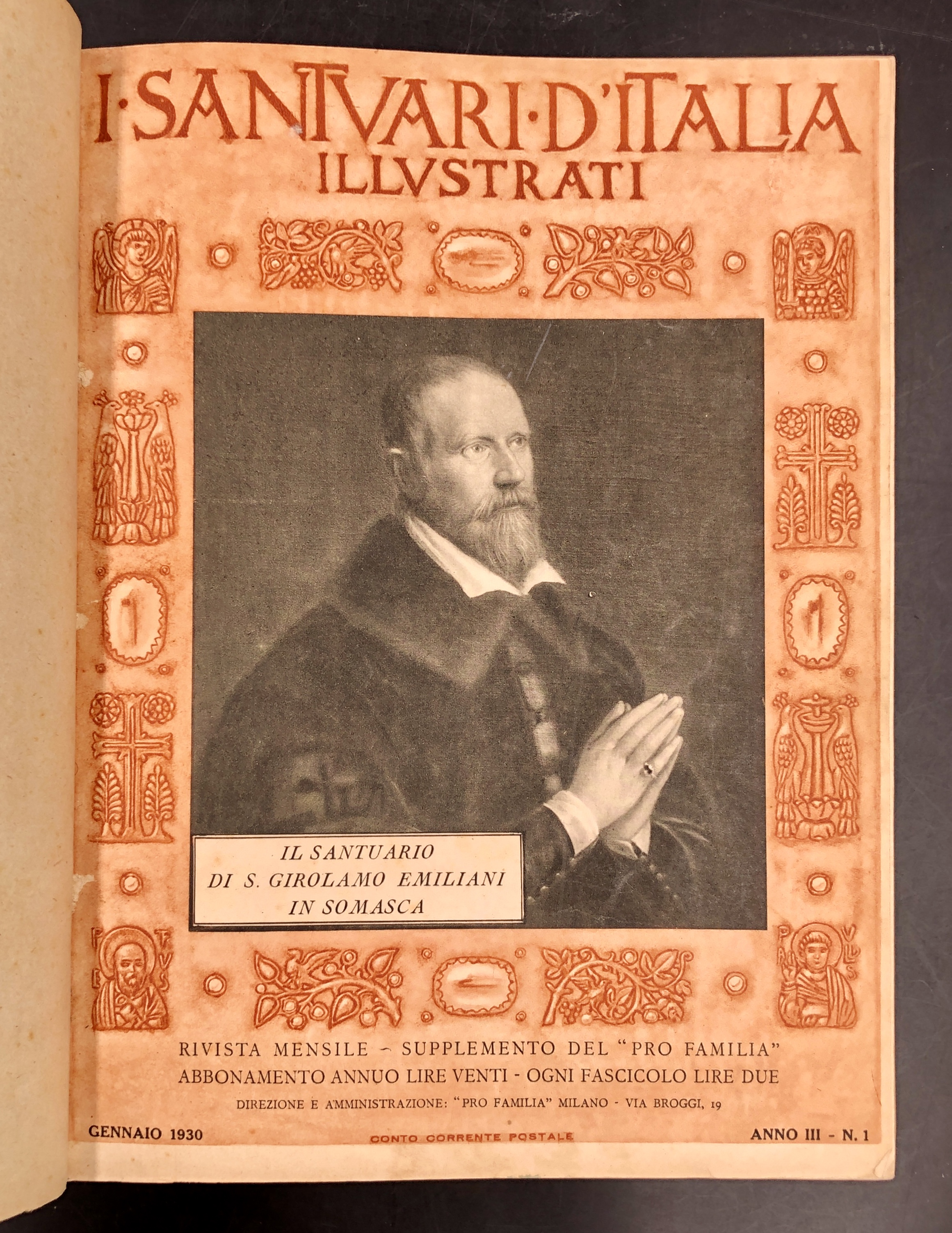 I SANTUARI D'ITALIA ILLUSTRATI. Rivista mensile. Suppl. di "Pro-Familia". Raccolta …