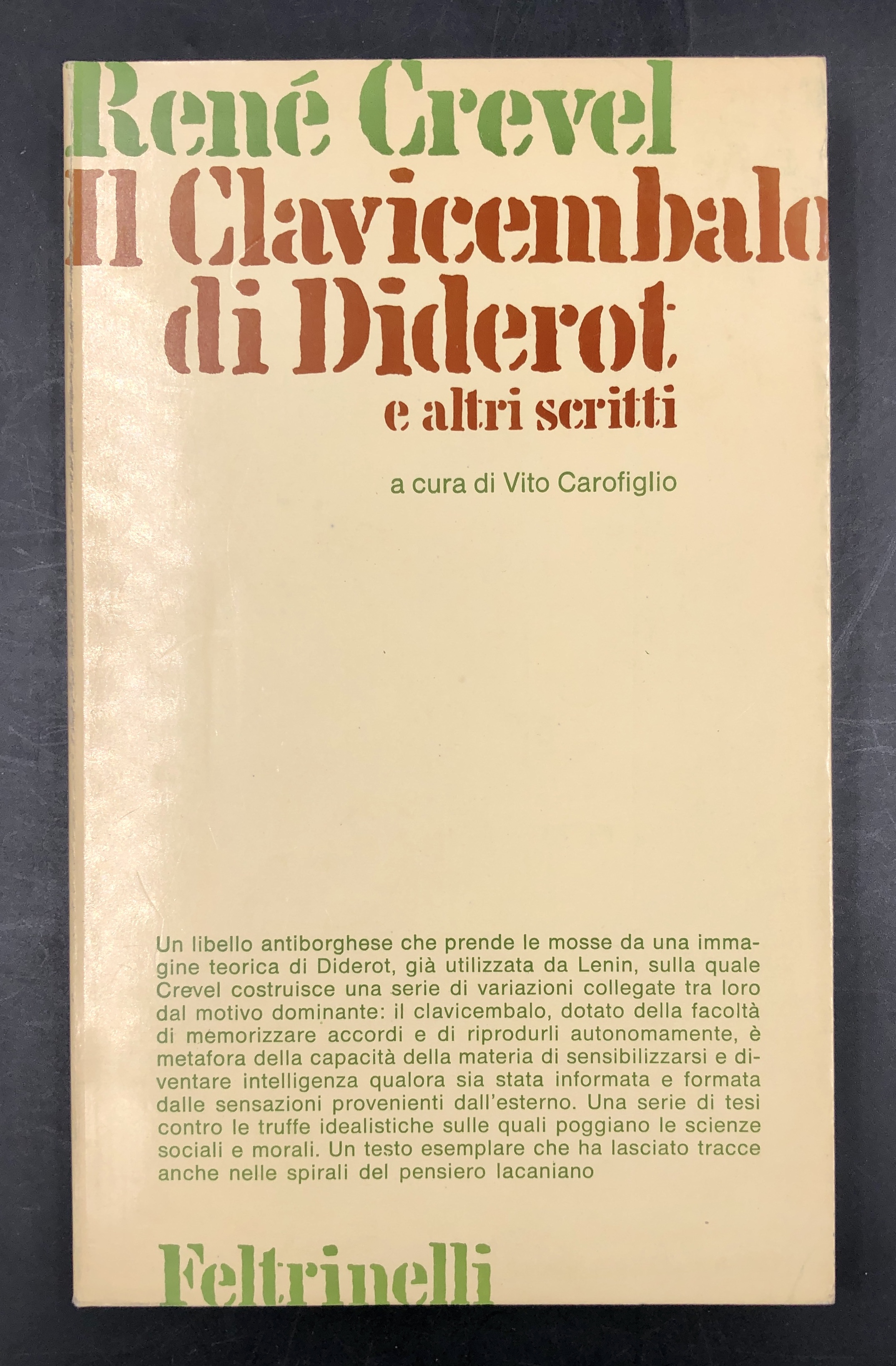 IL CLAVICEMBALO di DIDEROT ed altri scritti. A cura di …