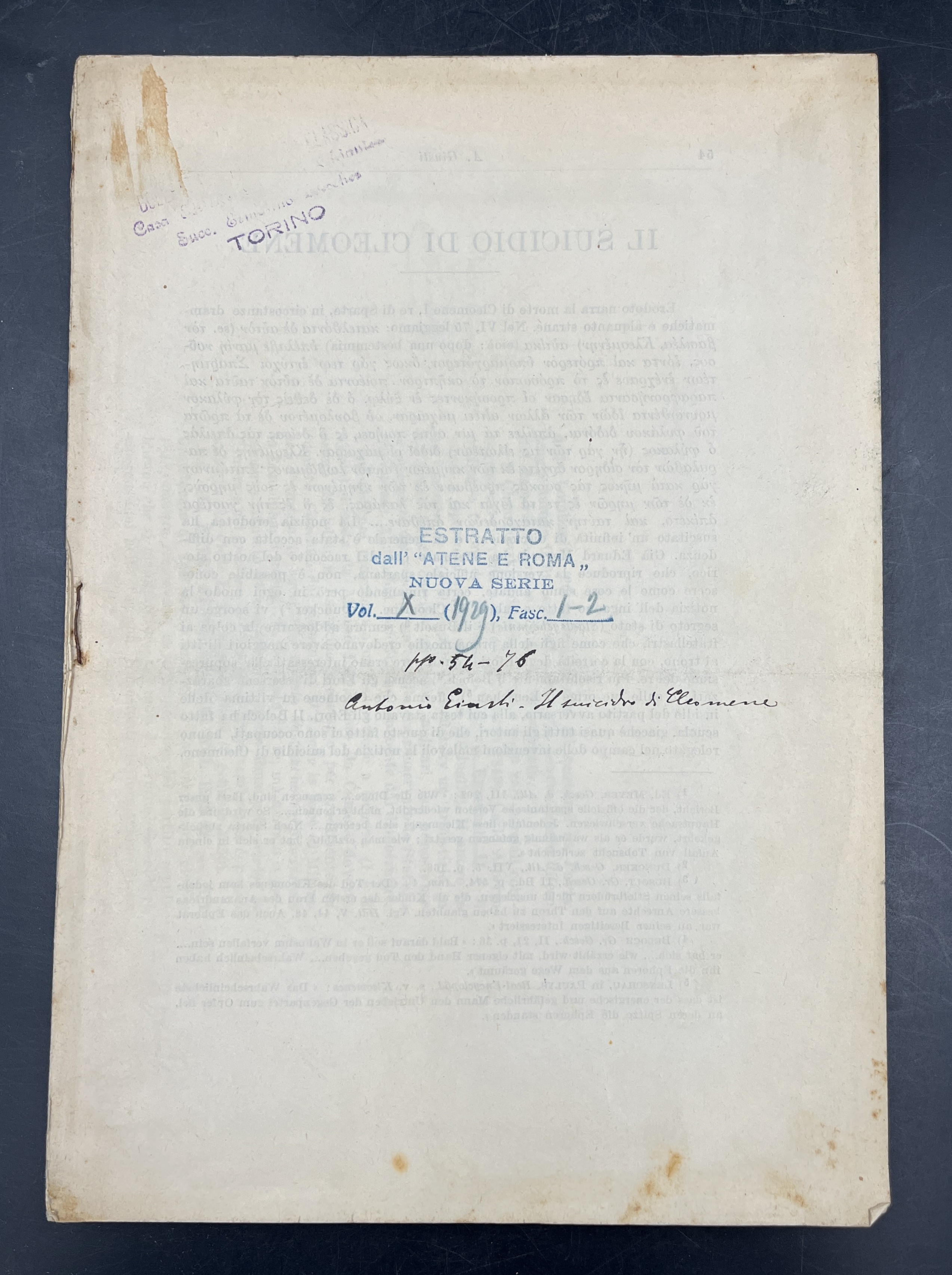 IL SUICIDIO di CLEOMENE [re di Sparte dal 521 al …