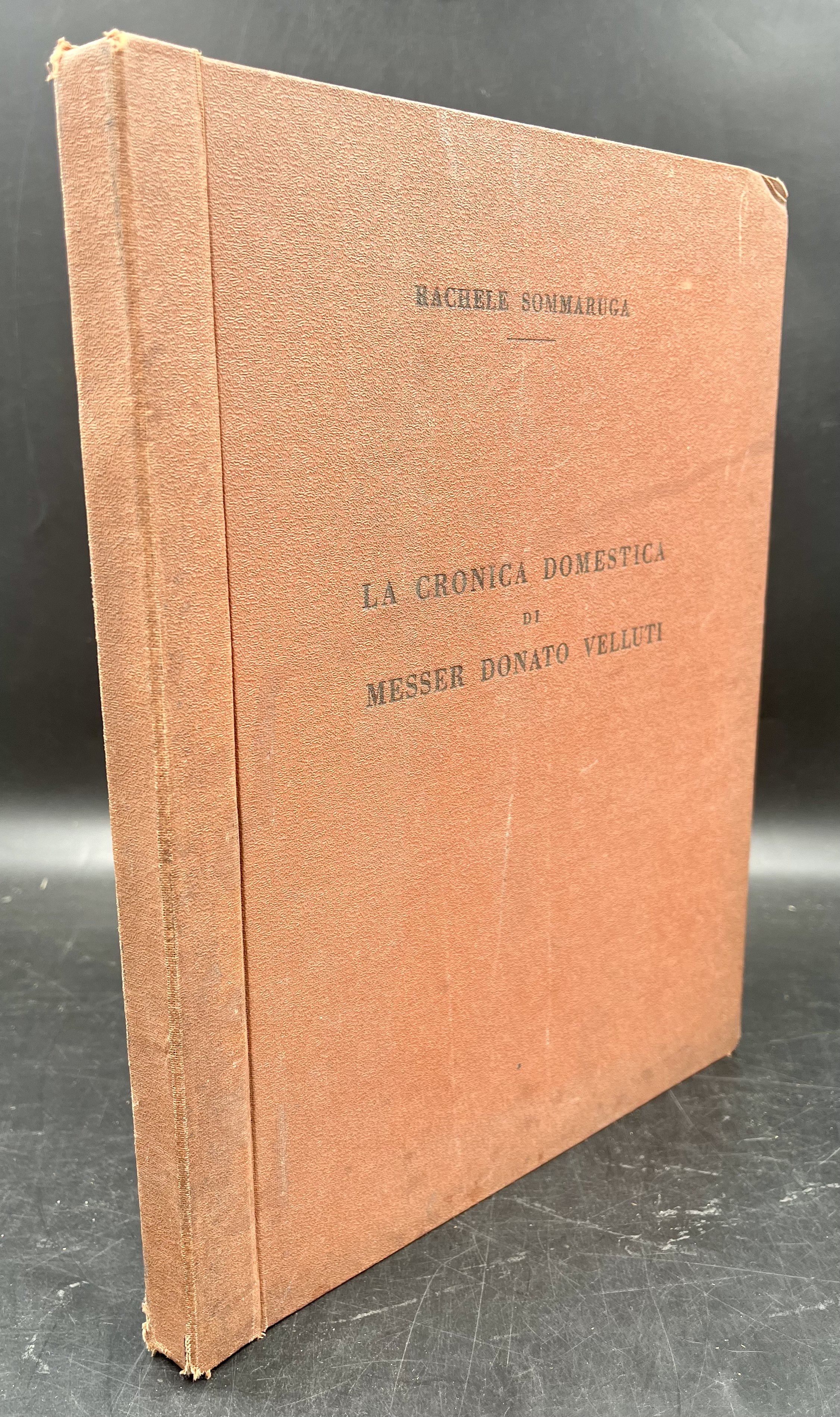 La CRONICA DOMESTICA di Donato VELLUTI. Tesi di laurea, Relatore …