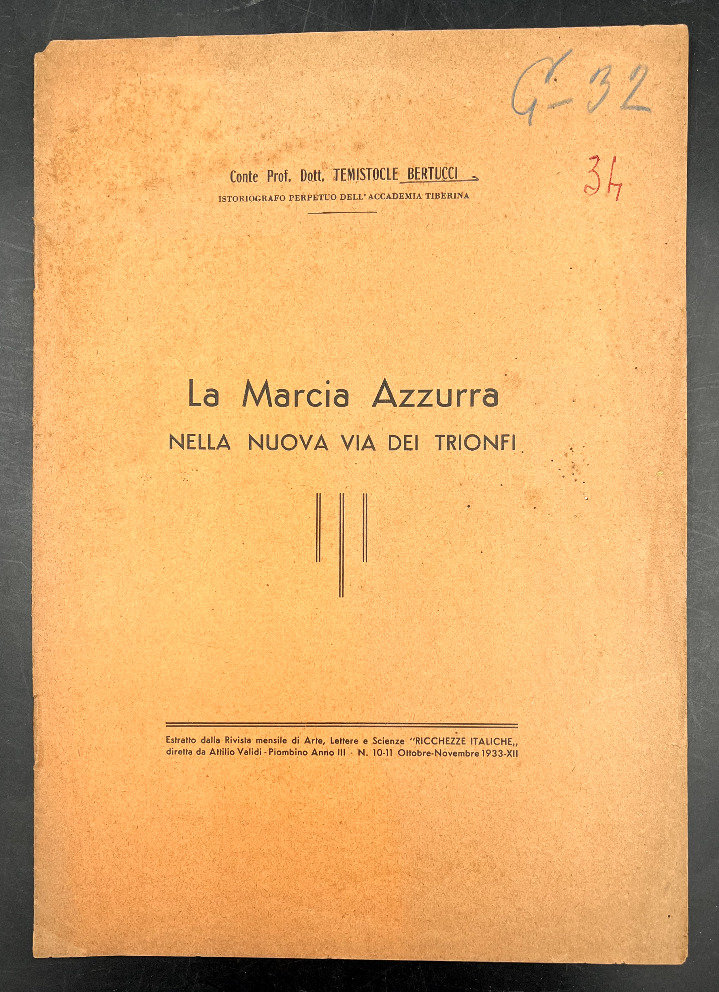 La MARCIA AZZURRA nella nuova VIA dei TRIONFI. Già pubblicato …