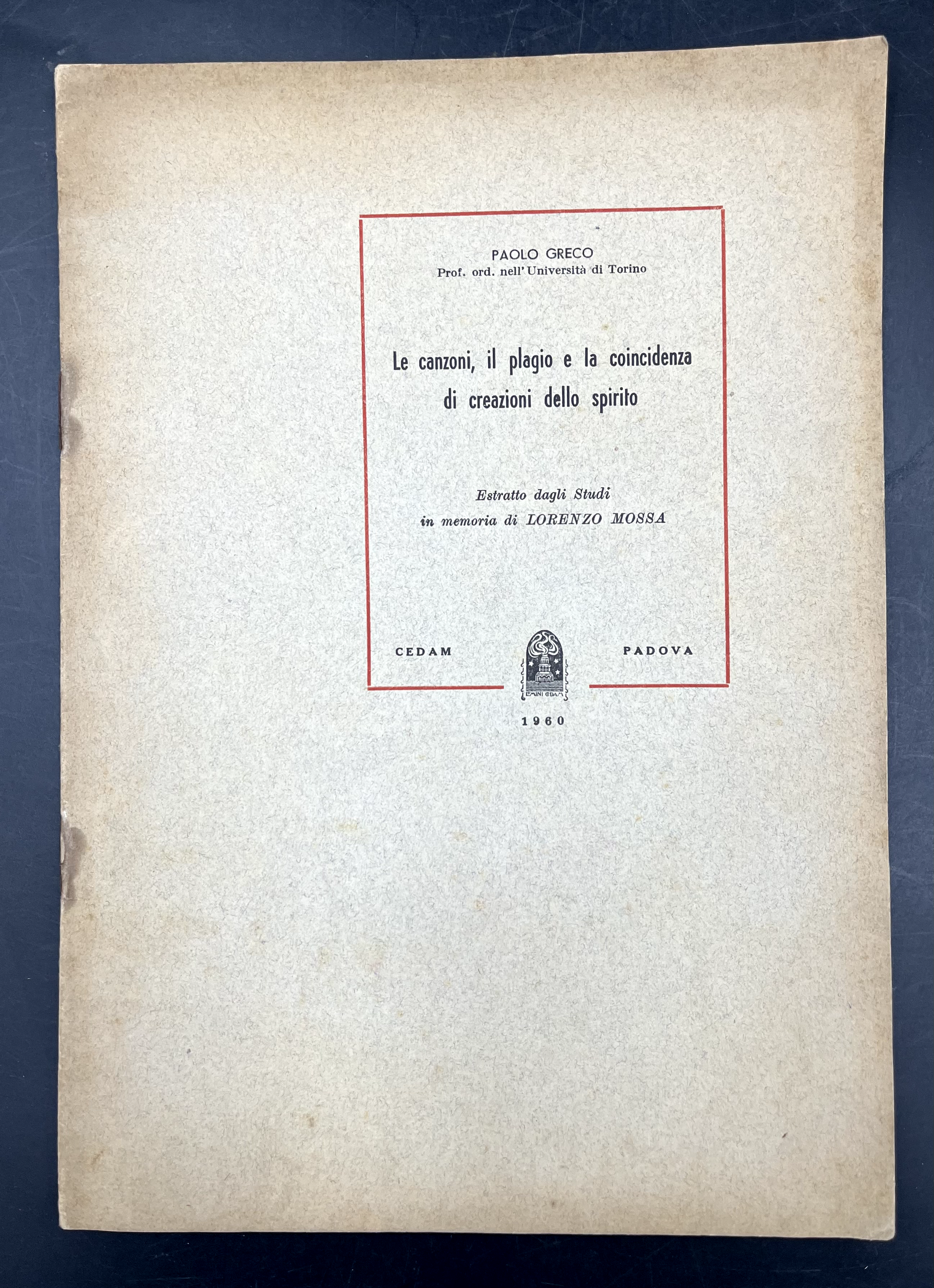 Le CANZONI, il PLAGIO e la COINCIDENZA di CREAZIONI dello …