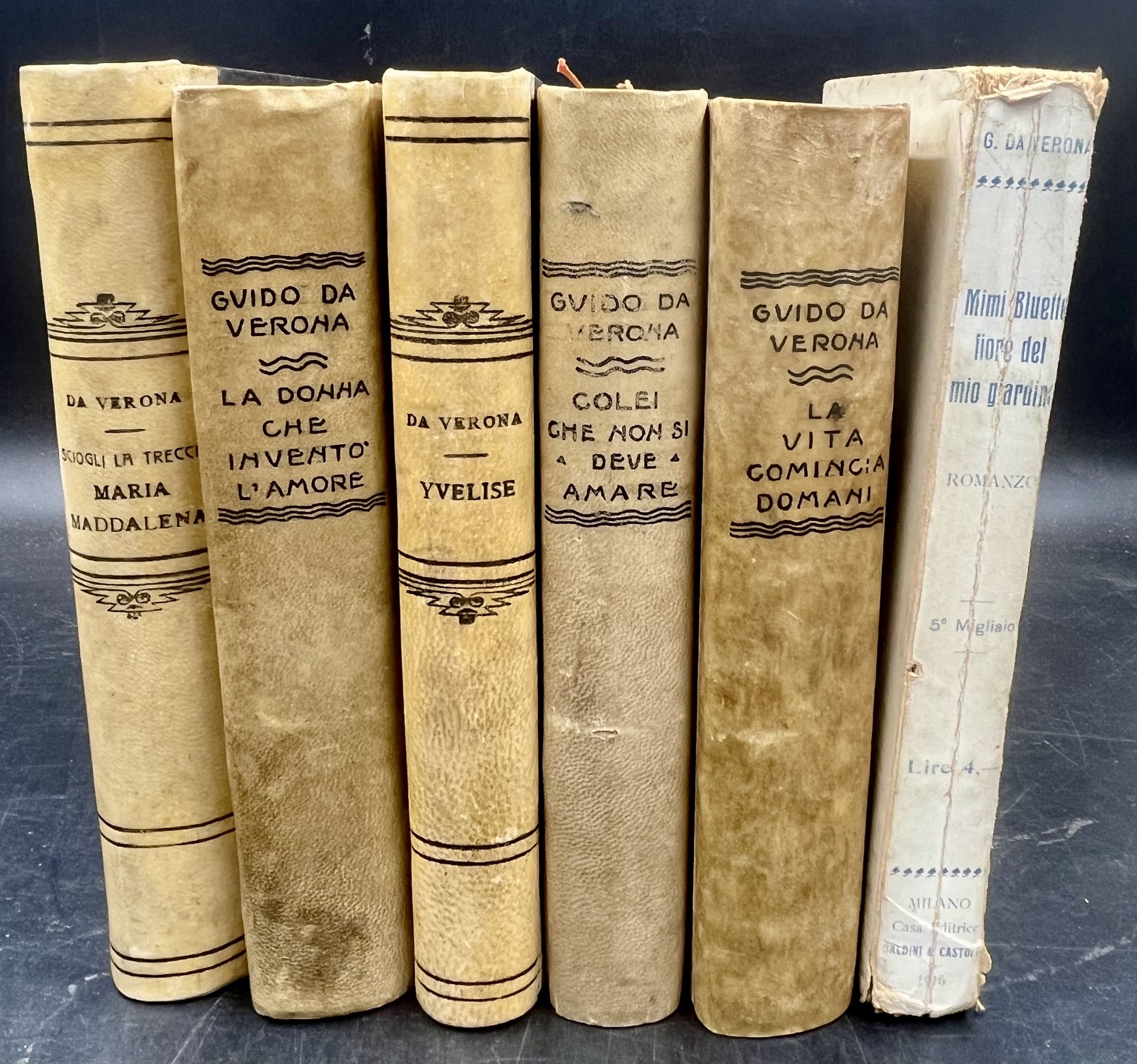 Lotto di 5 opere in speciali legature: 1) La VITA …