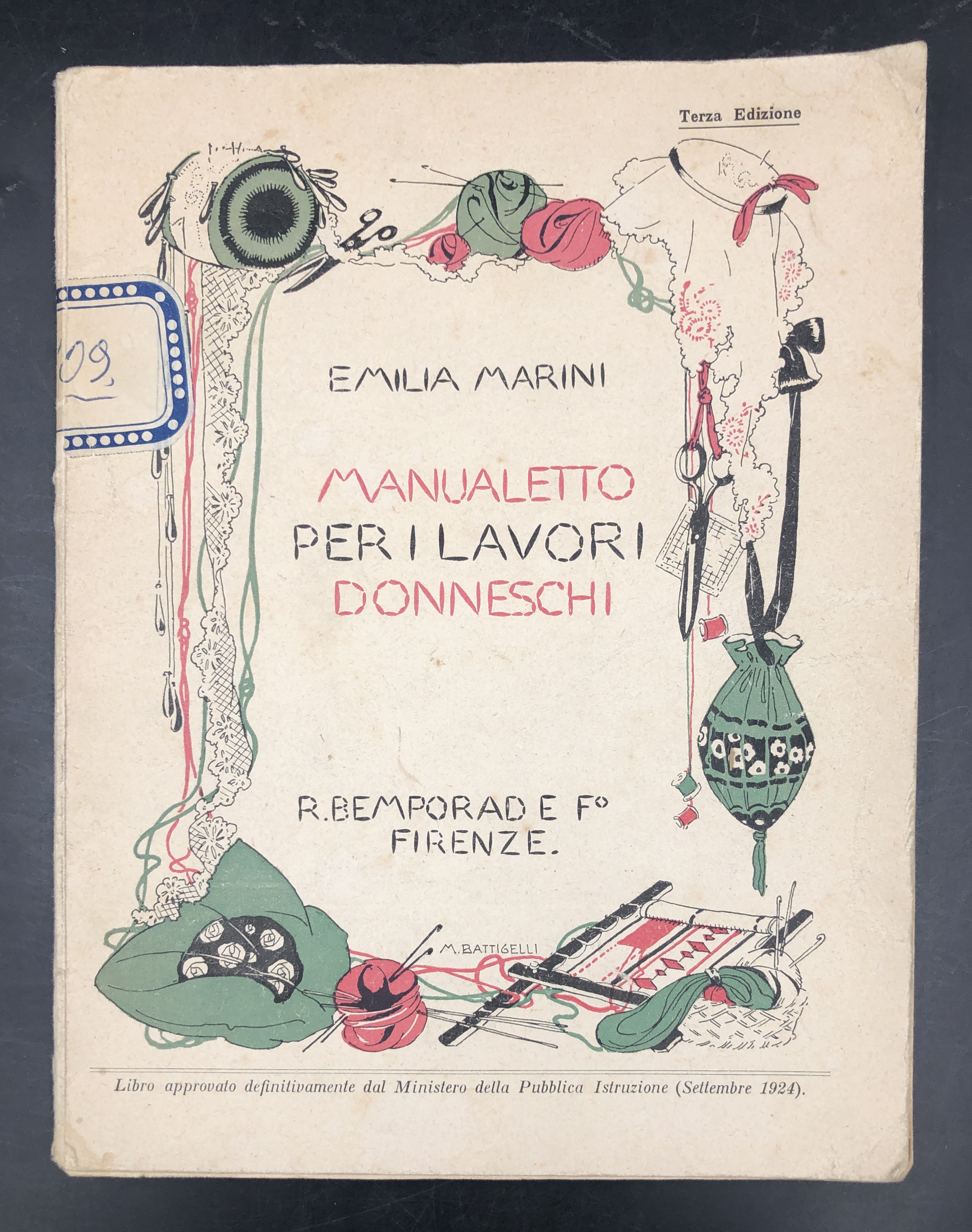 Manualetto per i LAVORI DONNESCHI. Terza edizione con 260 FIGURE …