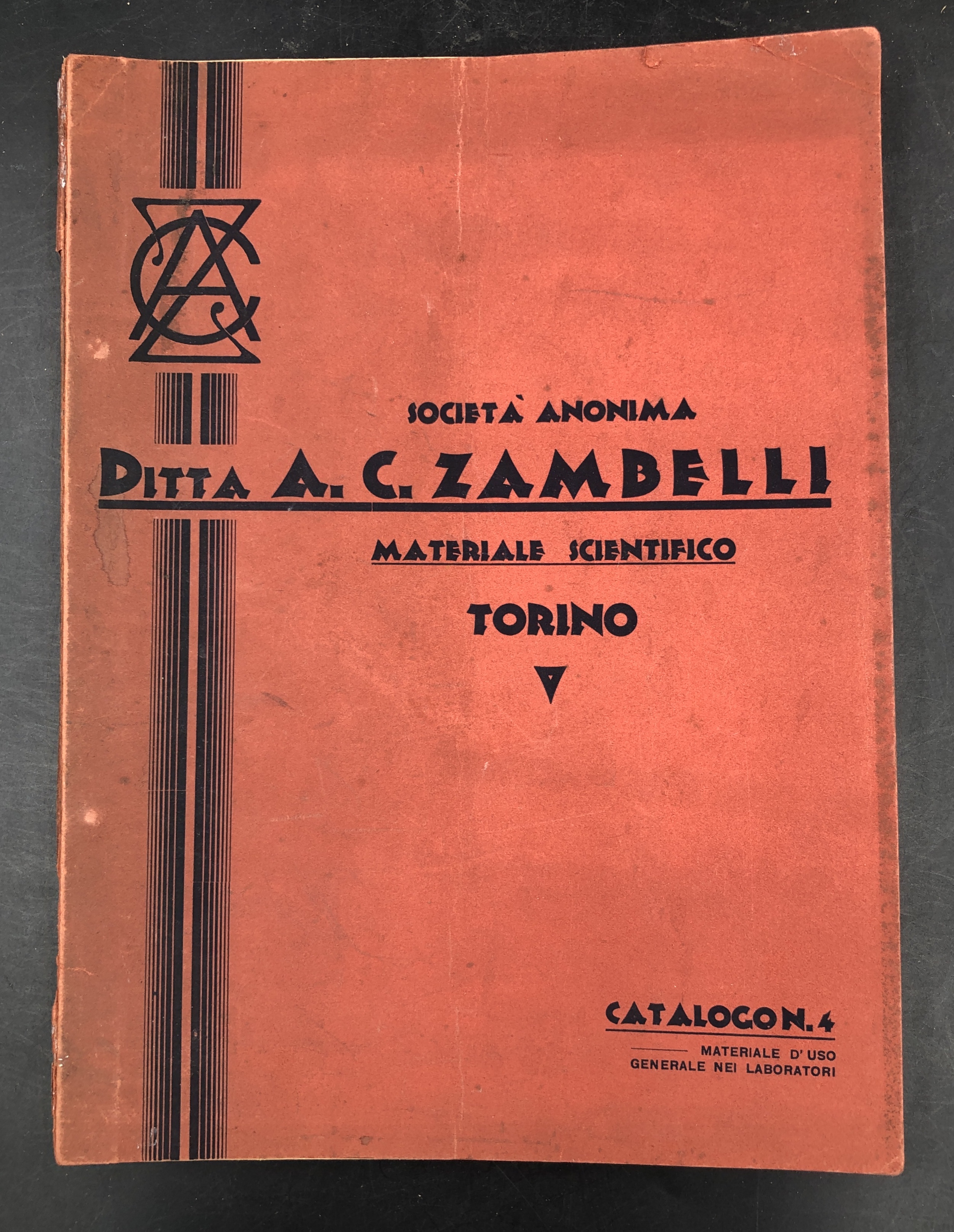 MATERIALE SCIENTIFICO - TORINO. Catalogo n. 4. MATERIALE d'USO GENERALE …