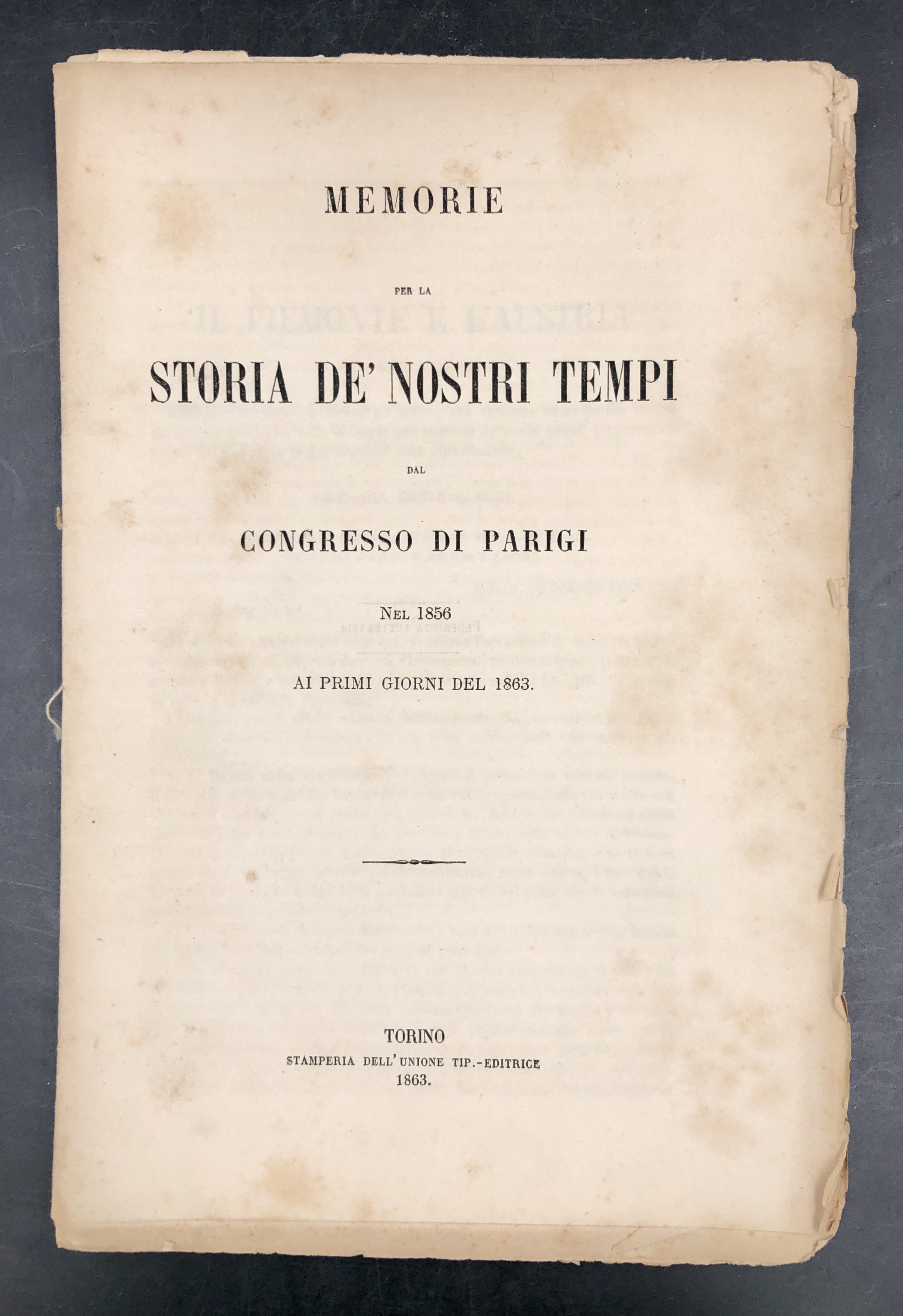 Memorie per la storia de' nostri tempi dal Congresso di …