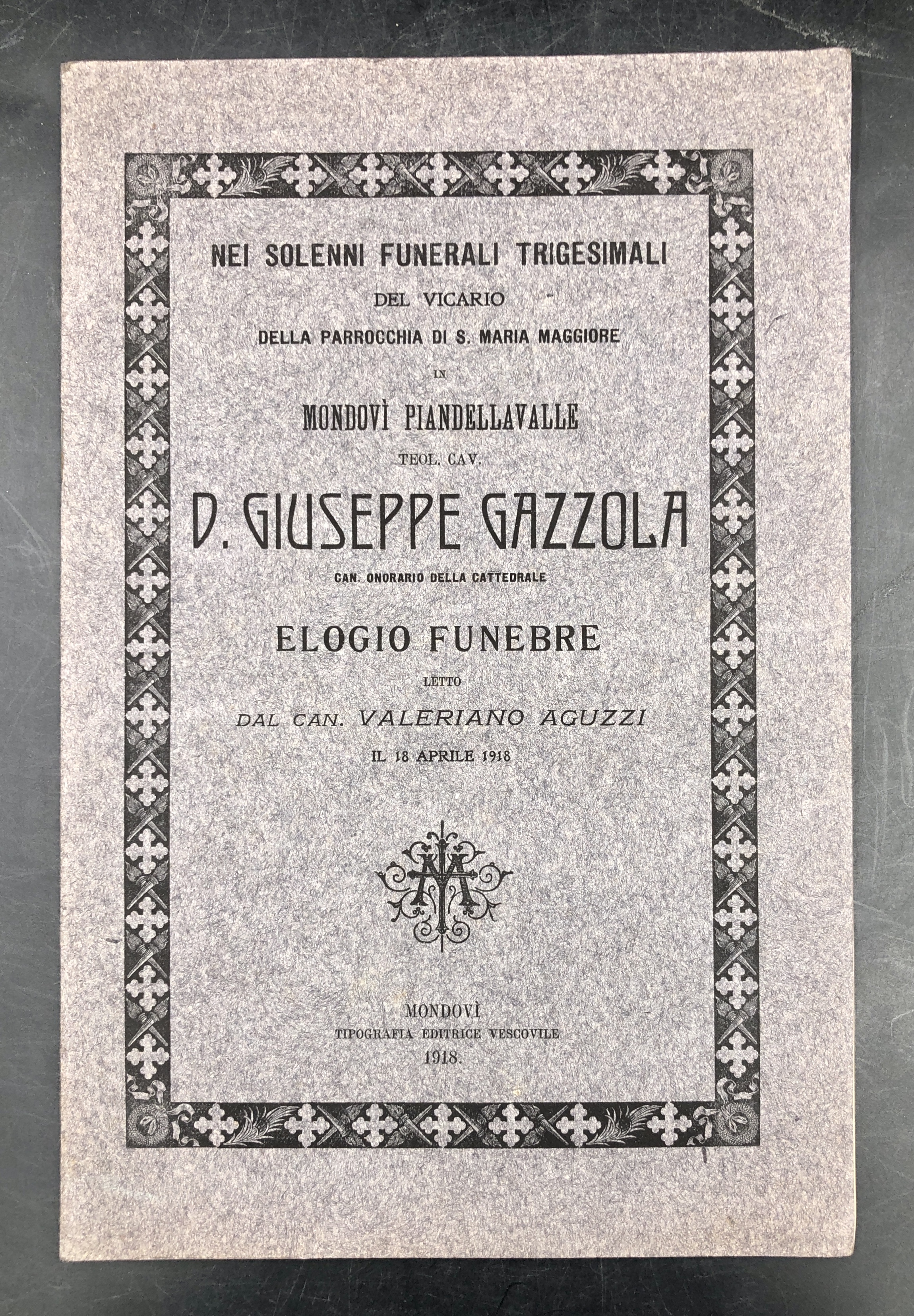 Nei solenni funerali trigesimali del Vicario della parrocchia di S. …