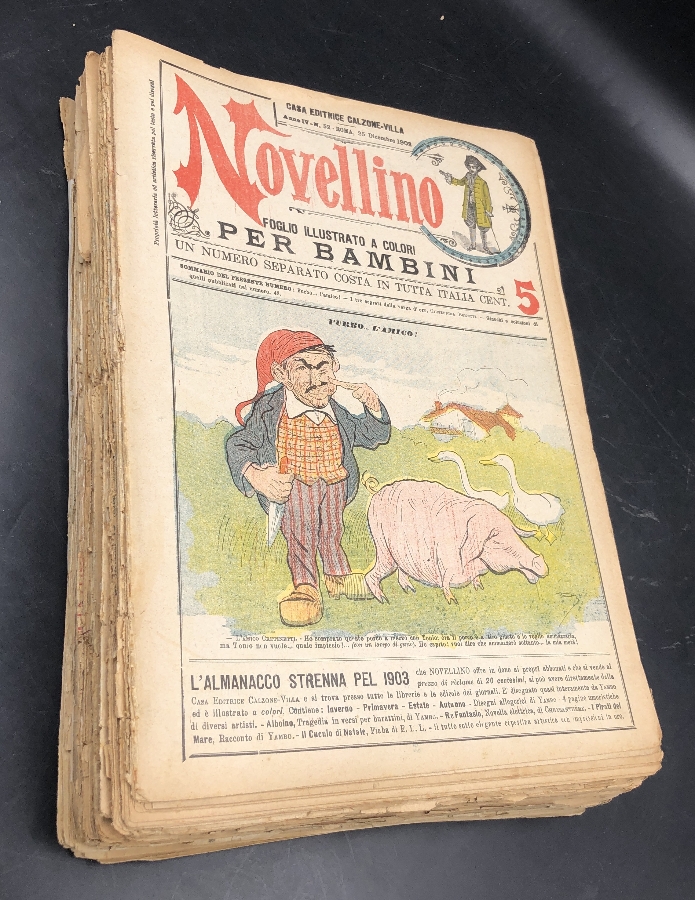 NOVELLINO. Foglio illustrato a COLORI per bambini. Settimanale. Fasc. sciolti …