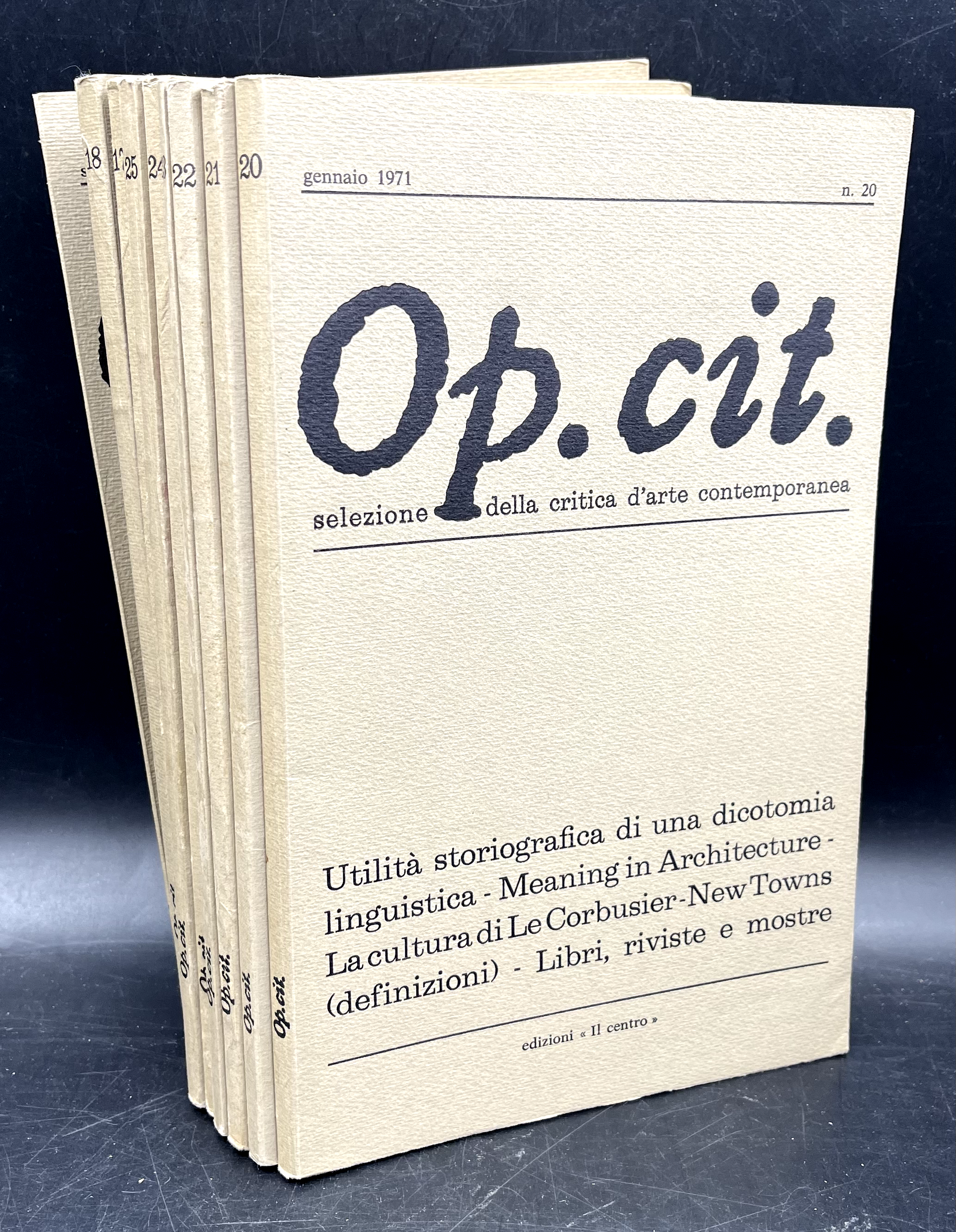 OP. CIT. - Selezione della critica d'arte contemporanea. Rivista quadrimestrale. …