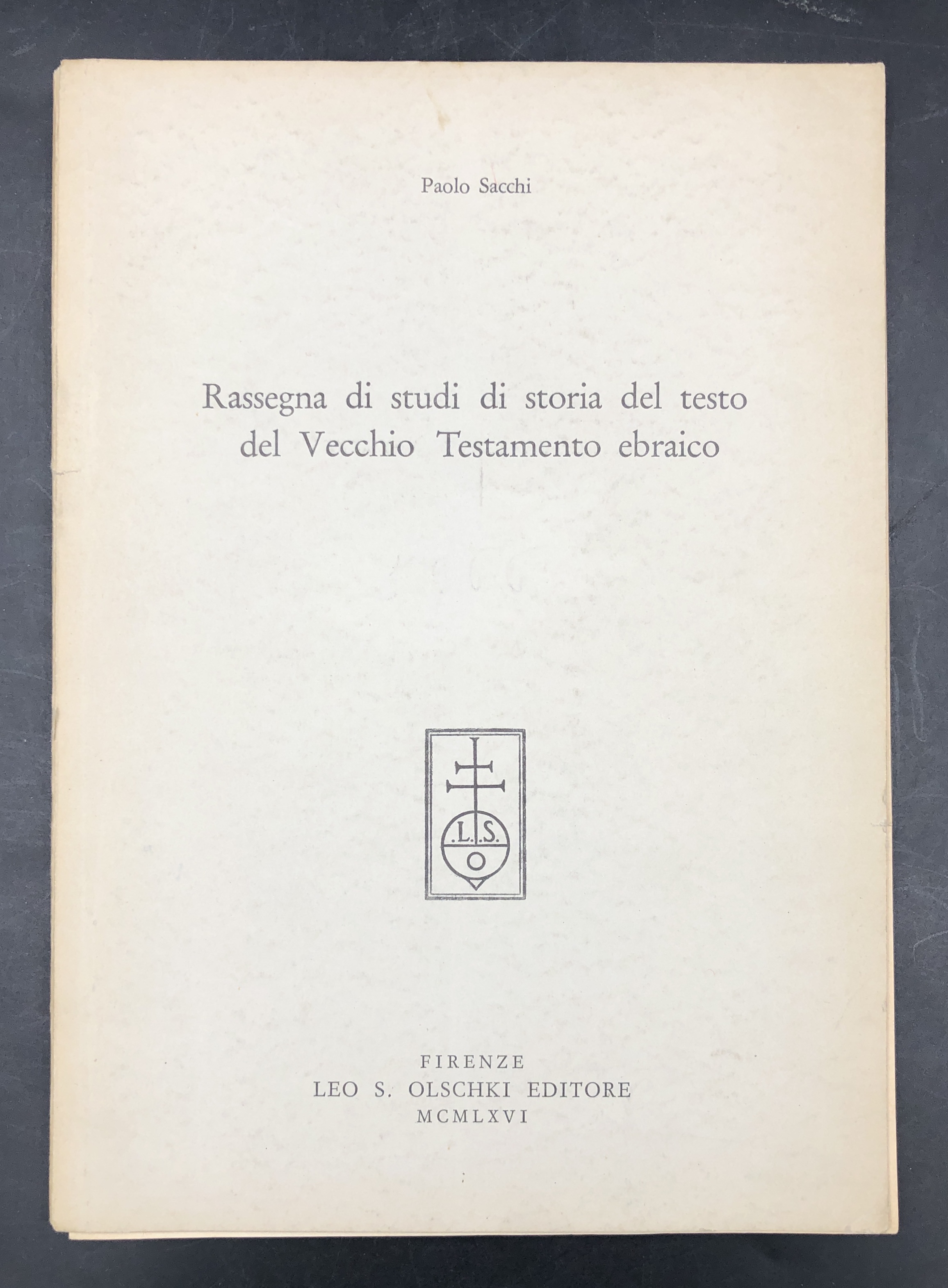 Rassegna di studi di STORIA del VECCHIO TESTAMENTO EBRAICO. Estratto …