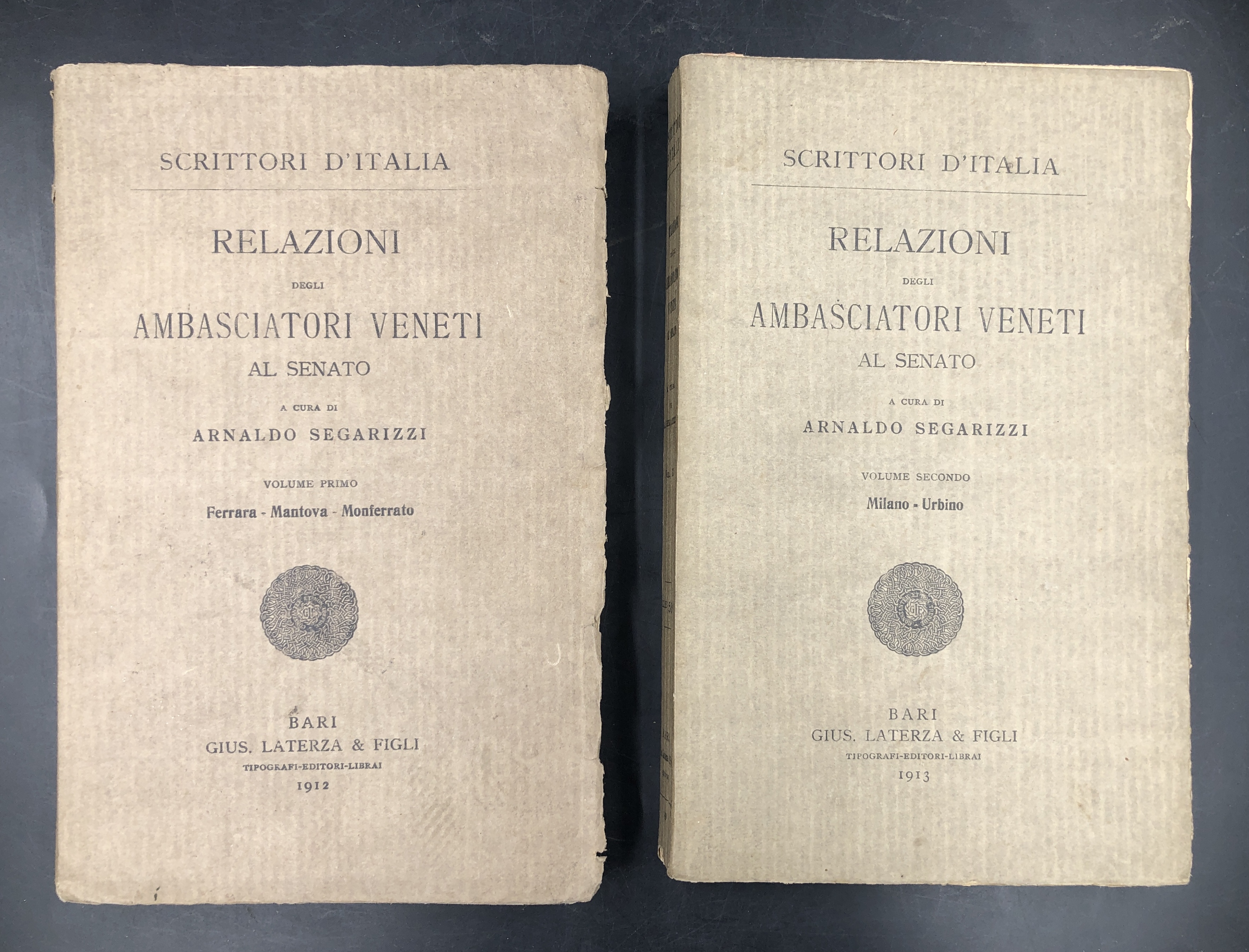 RELAZIONI degli AMBASCIATORI VENETI al Senato. Vol. I: FERRARA, MANTOVA, …