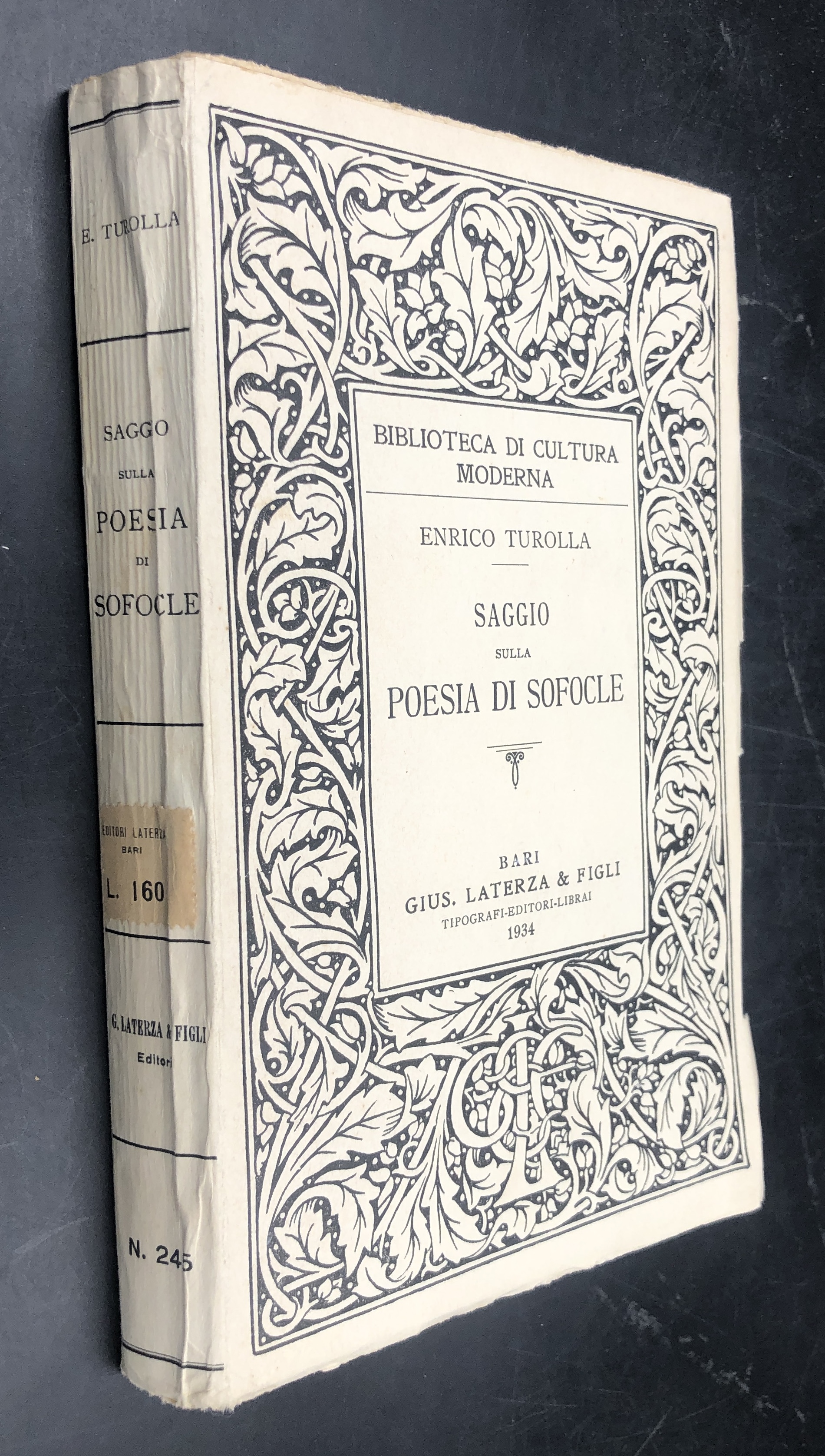 SAGGIO SULLA POESIA DI SOFOCLE.