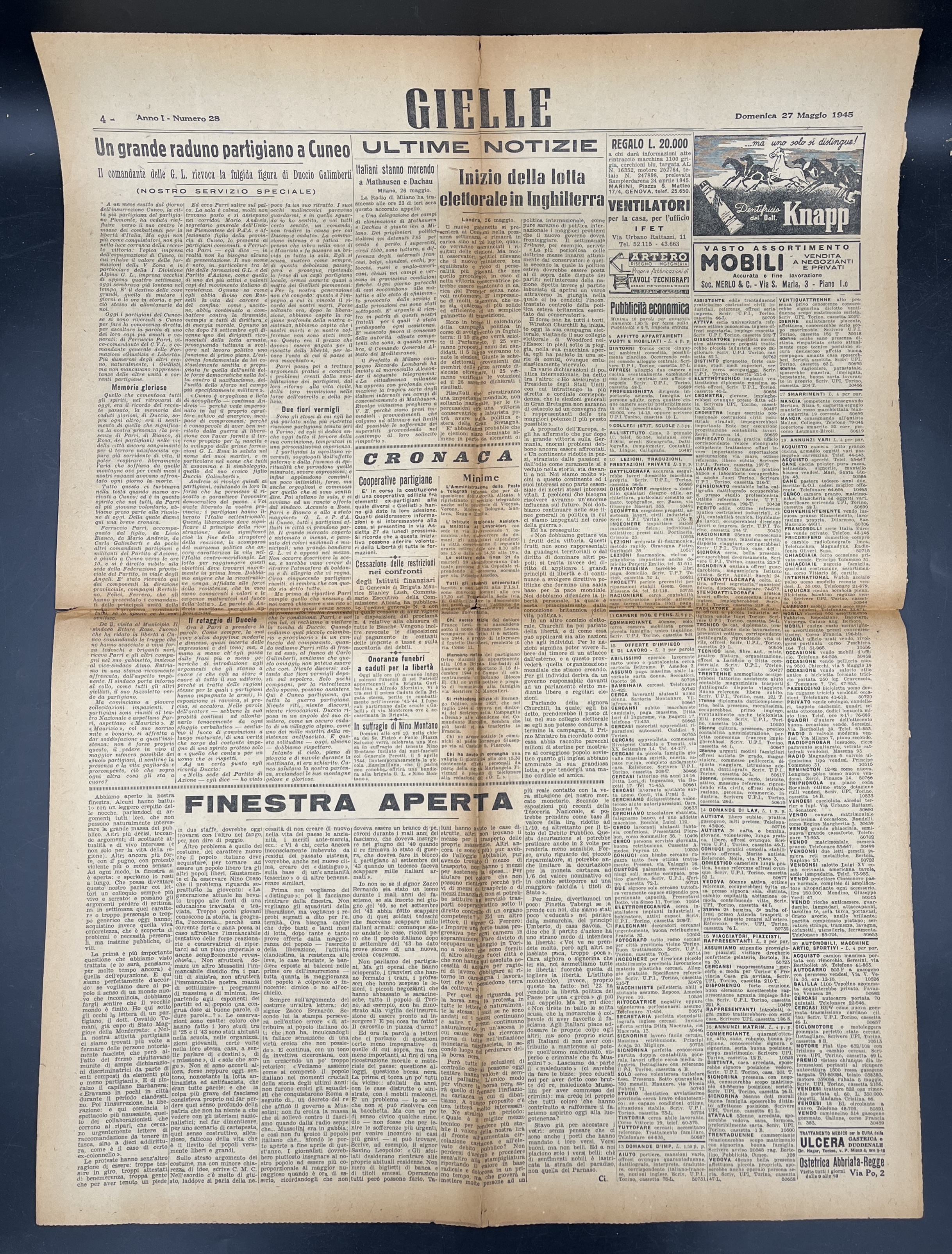 Umanità di ROSSELLI. In: GIELLE. Anno 1°, n. 28, 27 …