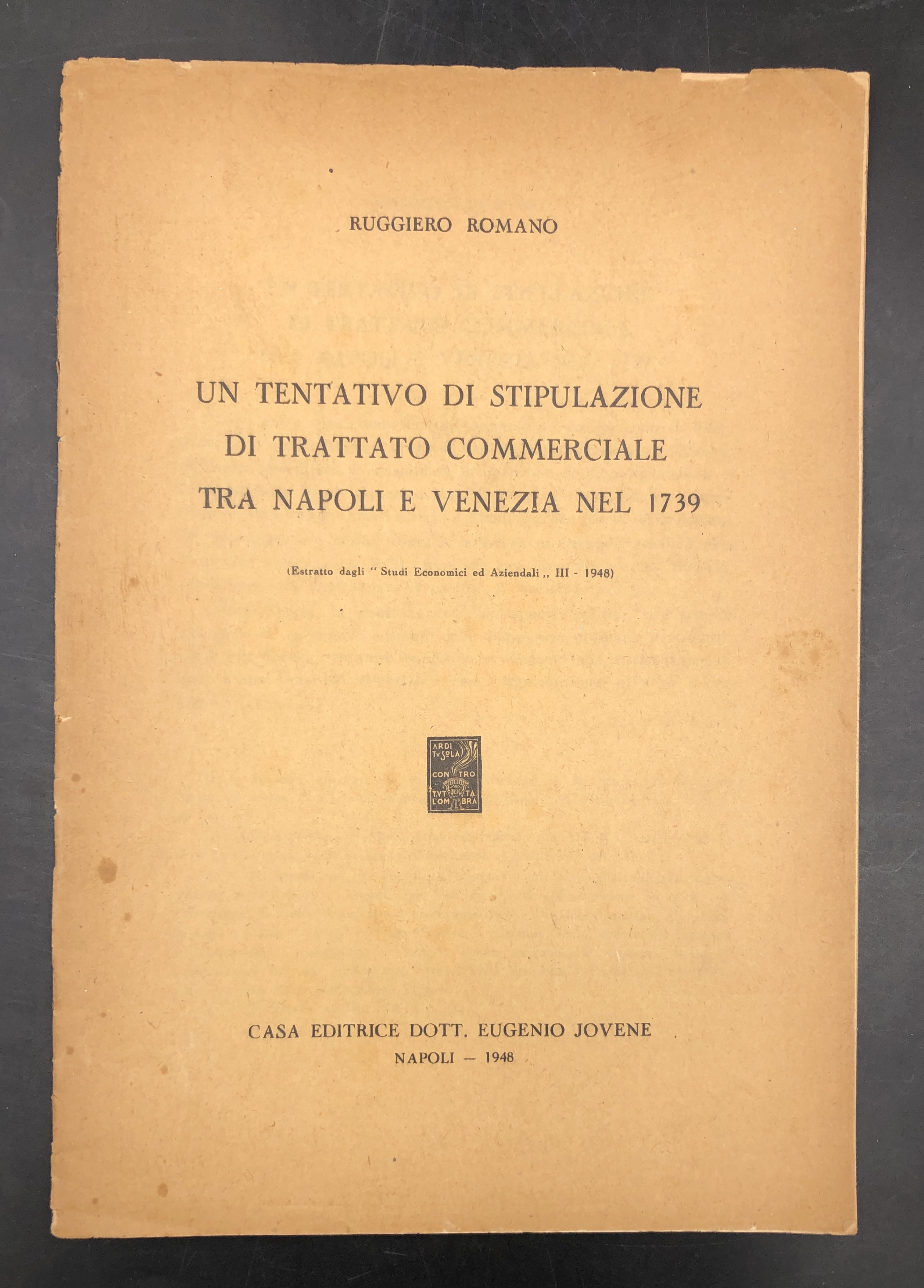 Un tentativo di STIPULAZIONE di TRATTATO COMMERCIALE tra NAPOLI e …