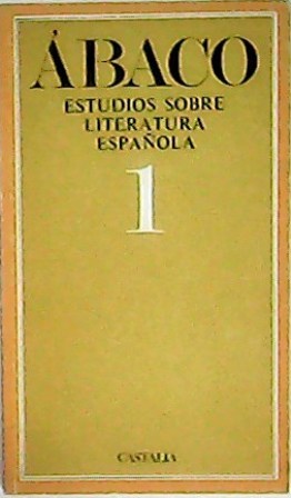 ABACO, nº1. Estudios sobre literatura española