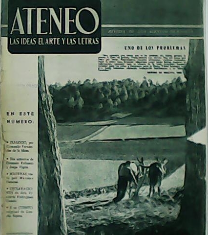 ATENEO. Las Ideas, El Arte y Las Letras. Nº 8.