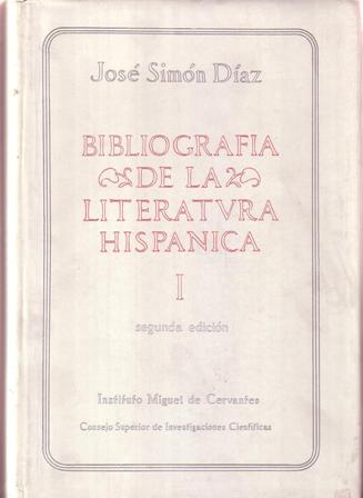 Bibliografía de la literatura hispánica. 7 tomos en 8 vol. …