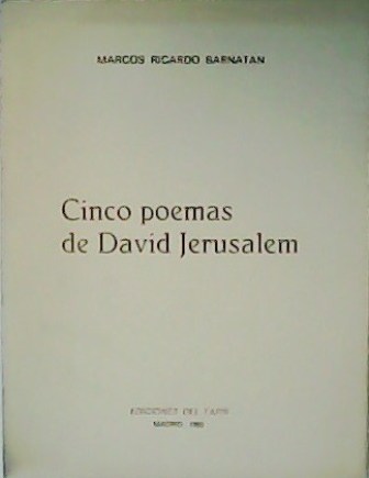 Cinco poemas de David Jerusalem.