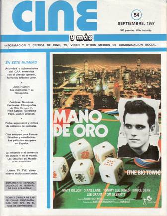 CINE Y MÁS, Número 54, septiembre (1987). Revista de información …