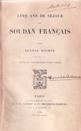 Cinq ans de séjour au Soudain français.