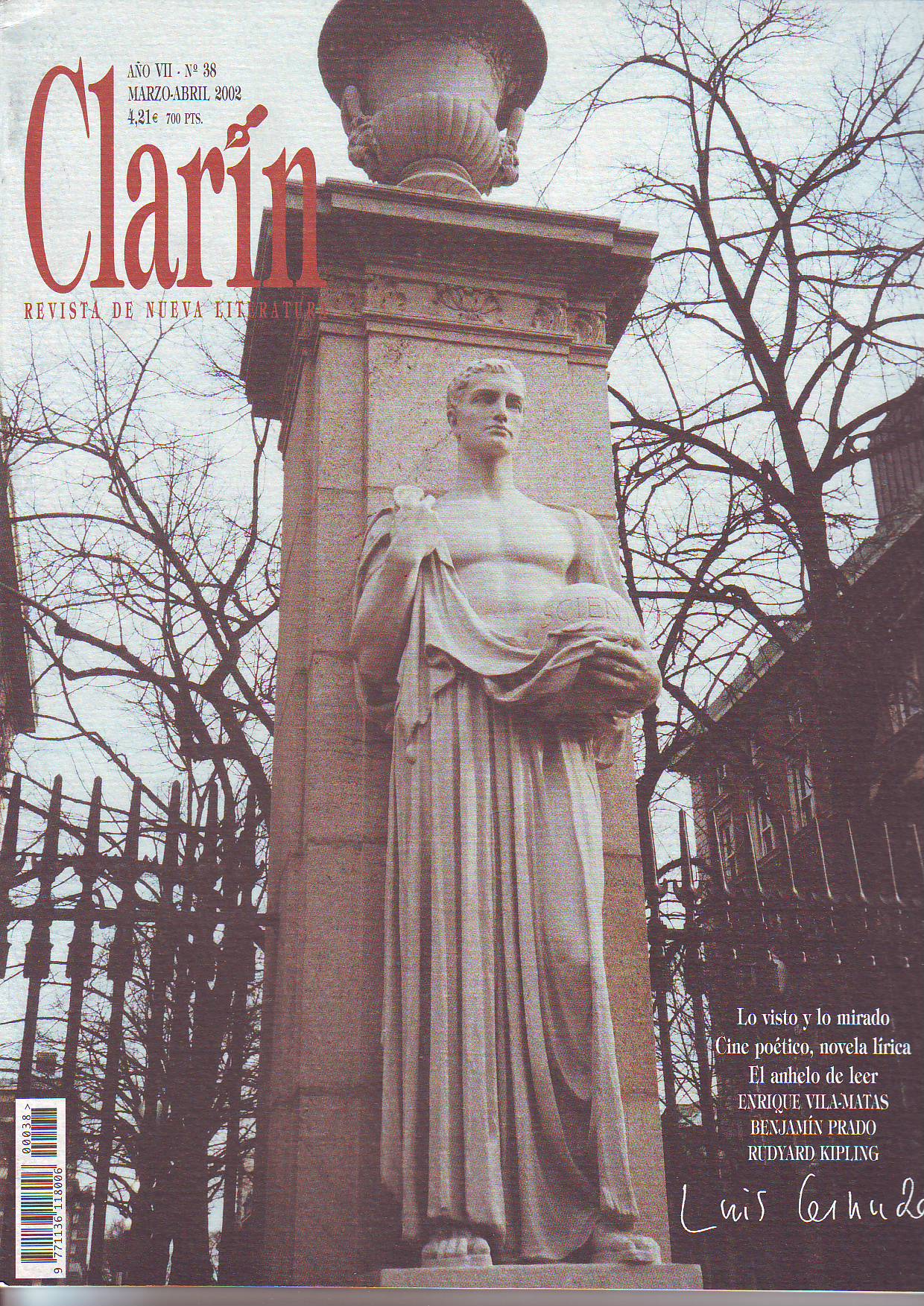 CLARIN, nº38. Año VII. Revista de Nueva Literatura. Dirigida por …