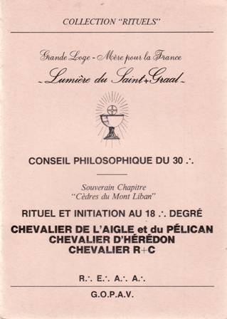 CONSEIL PHILOSOPHIQUE DU 30:. Souverain Chapitre "Cèdres du Mont Liban". …