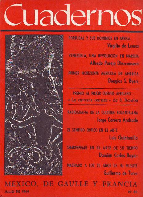 CUADERNOS, nº86.- Revista Mensual de América Latina. Director: Germán Arciniegas. …