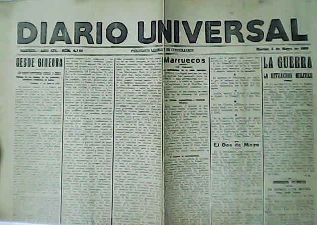 DIARIO UNIVERSAL. Periódico Liberal de Información. Año XIV. Nº4.780.