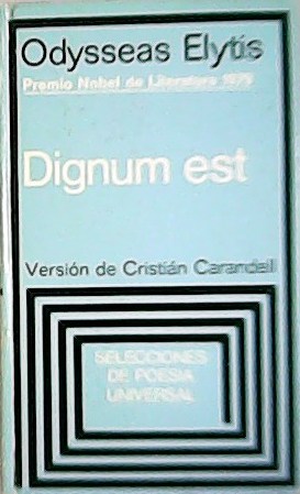 Dignum est. Premio Nobel de Literatura 1979. Versión de Cristián …
