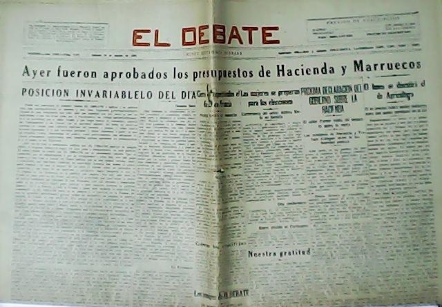 EL DEBATE. Año XXII. Nº7.017.