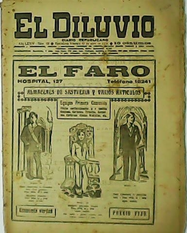 EL DILUVIO. Diario republicano. Año LXXIV. Nº92.
